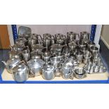 A quantity of assorted stainless steel kitchenware, teaware, etc., including Old Hall & .