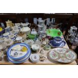 Various items of decorative china, pottery, & glassware, part w.a.f.