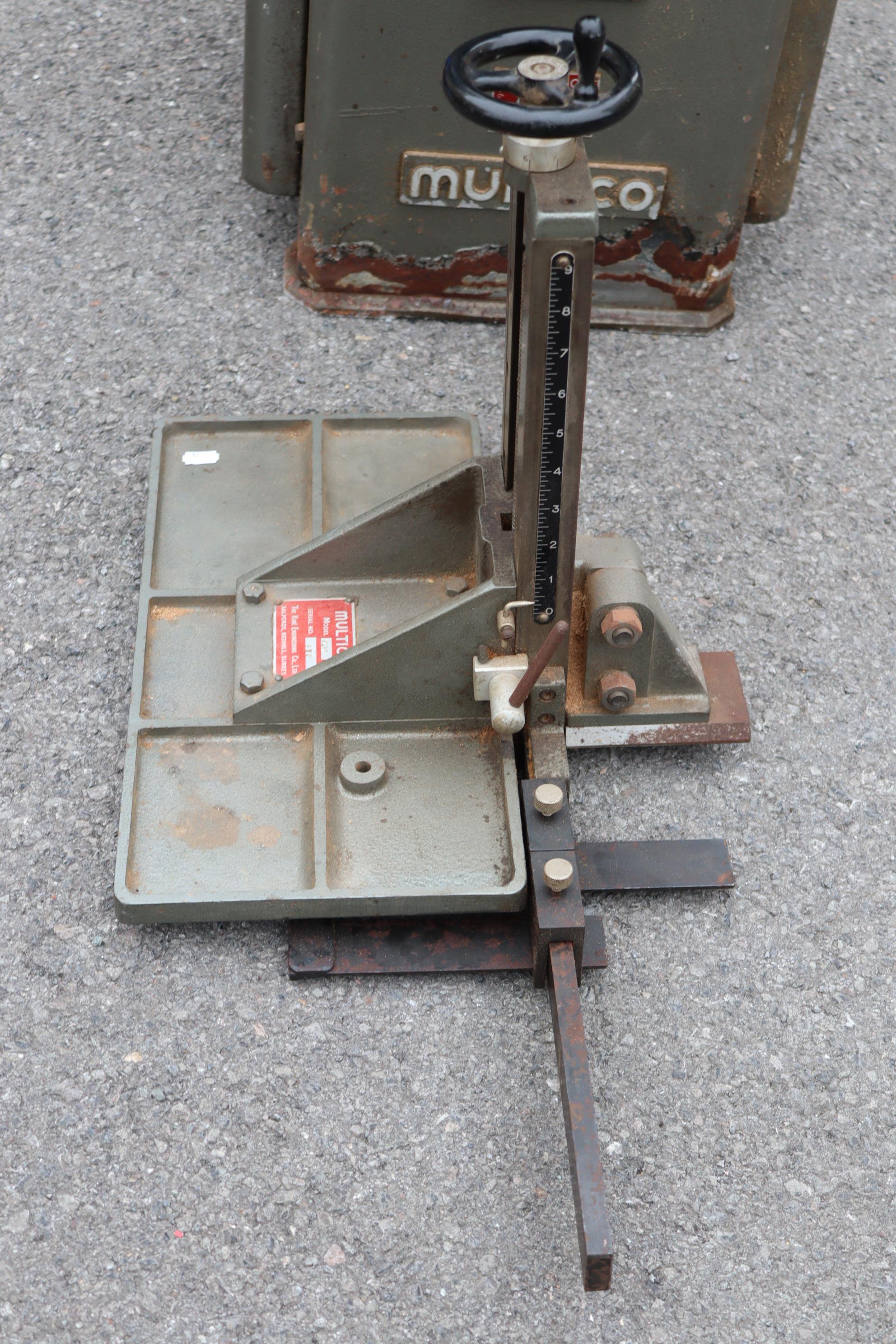 A Multico electrically operated carpenter’s power planer (Model L1), with various accessories, 52¼” - Image 8 of 11