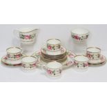 A Royal Worcester bone china “Royal Garden “ pattern twenty-piece coffee service.