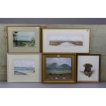 Twelve various decorative paintings & prints, all framed.