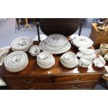 A Worcester fine bone china “Bernina” pattern fifty-three piece extensive part dinner & tea