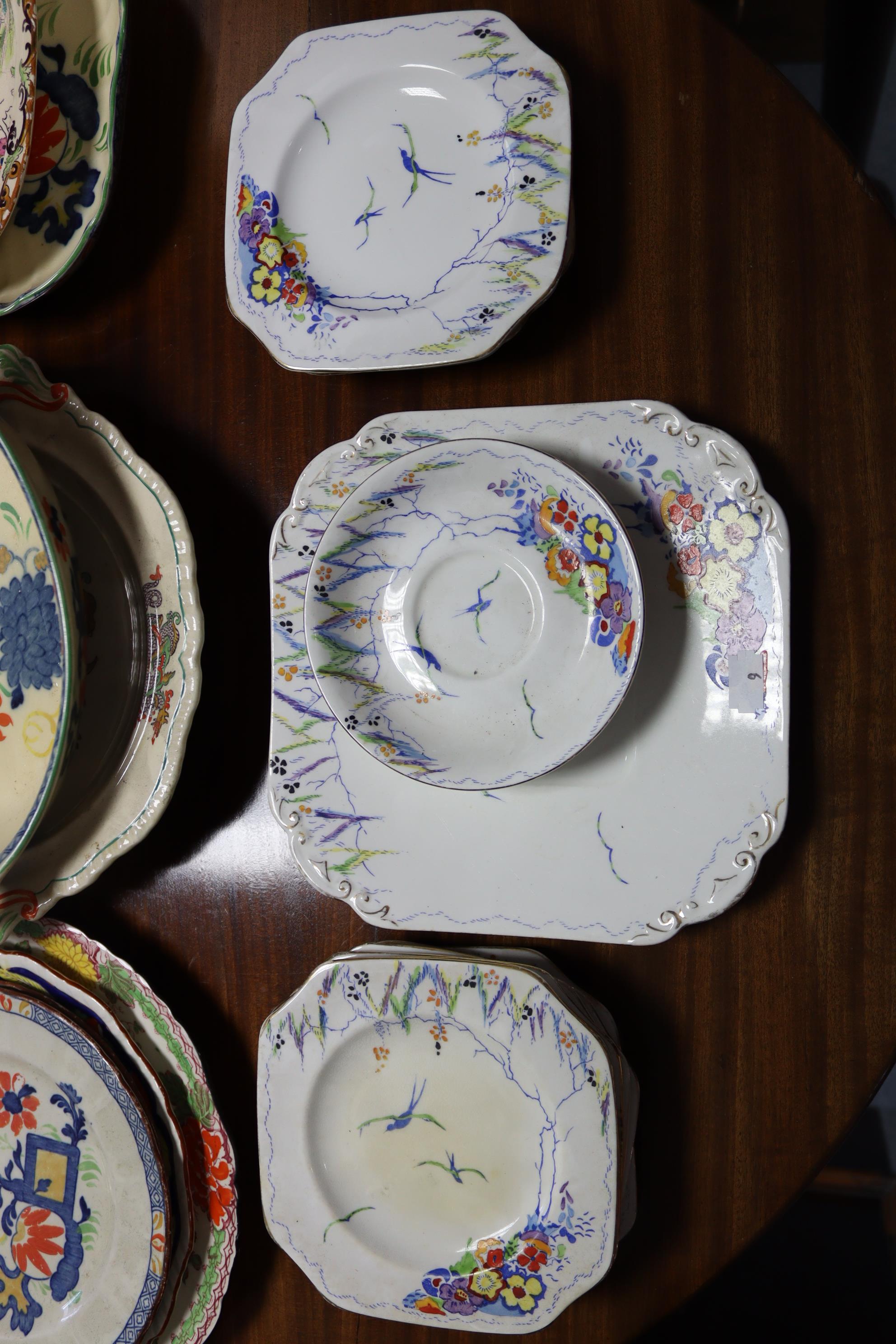 Two Mason’s Ironstone China floral decorated jugs; seven various Mason’s plates & dishes; & a - Image 4 of 6