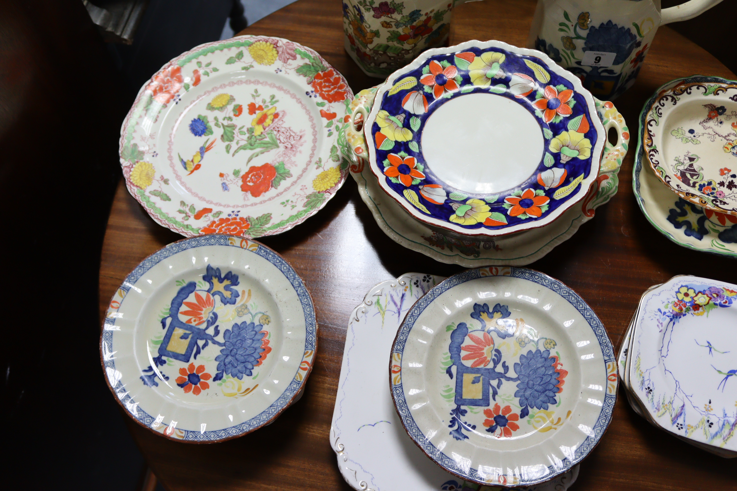 Two Mason’s Ironstone China floral decorated jugs; seven various Mason’s plates & dishes; & a - Image 3 of 6