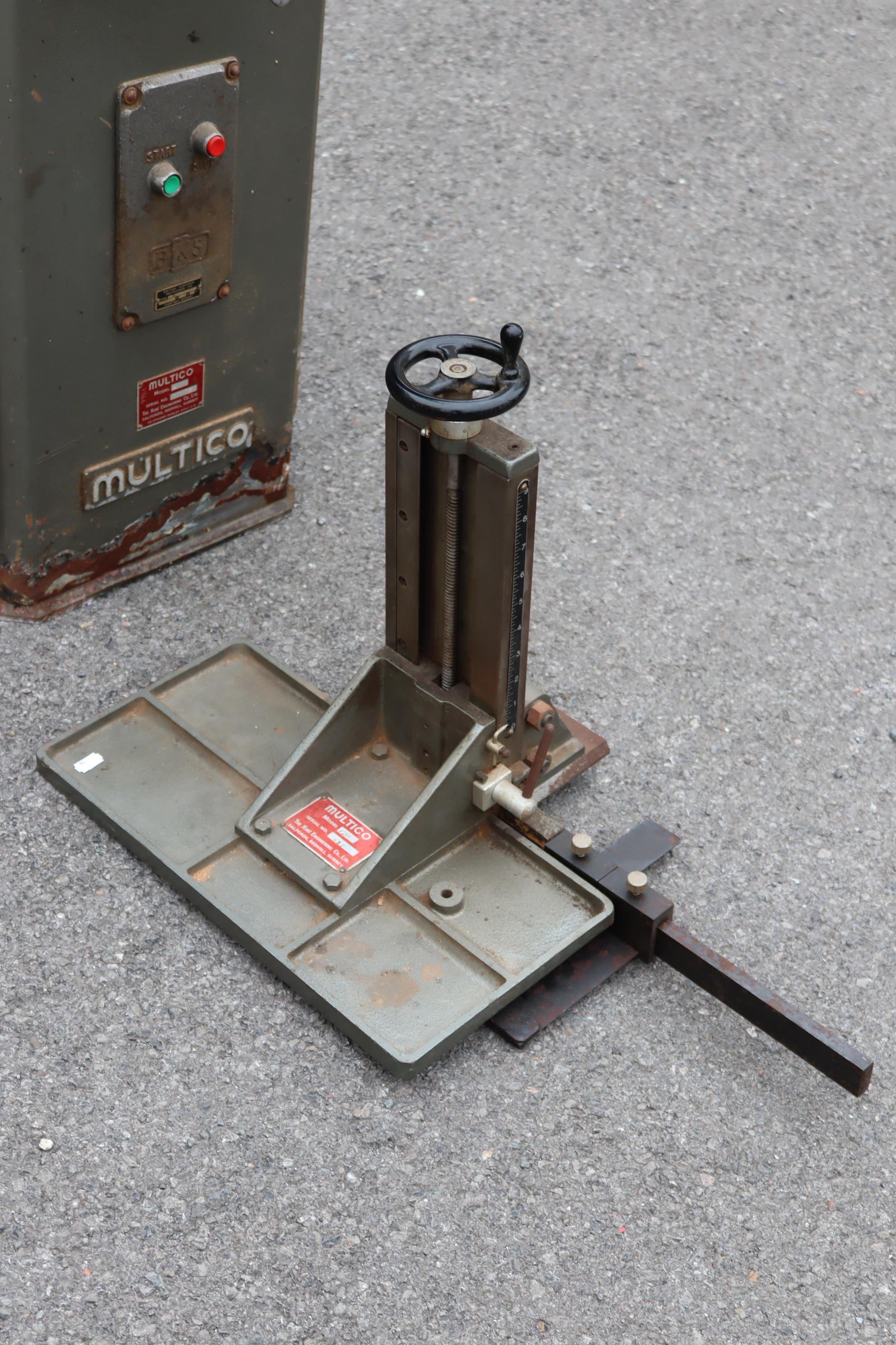 A Multico electrically operated carpenter’s power planer (Model L1), with various accessories, 52¼” - Image 7 of 11