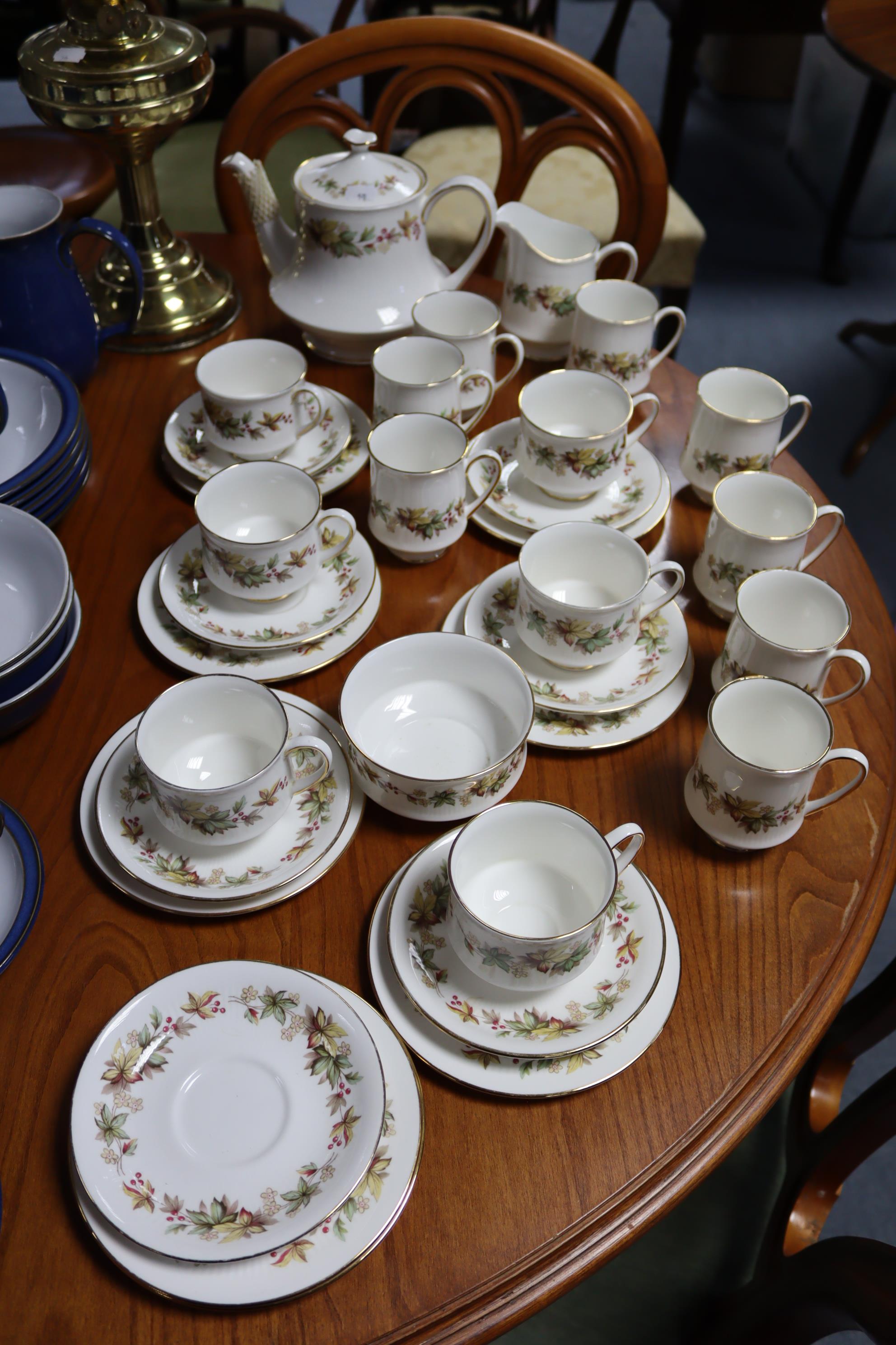 A Denby pottery blue glazed thirty-seven piece part dinner, tea & coffee service; & a Royal Stafford - Image 5 of 7