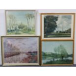 Various decorative paintings, etchings, & prints.