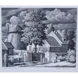 GEORGE MACKLEY (1900-1983). Wood engraving titled: “Haybarn & Lock”, number 14/60, signed &