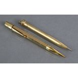 A Wahl “Eversharp” propelling pencil in “gold-filled” case; & a similar propelling pencil in “rolled