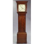 A 19th century longcase clock with painted 12" square dial signed “H. Kemp, Marfield” with Roman