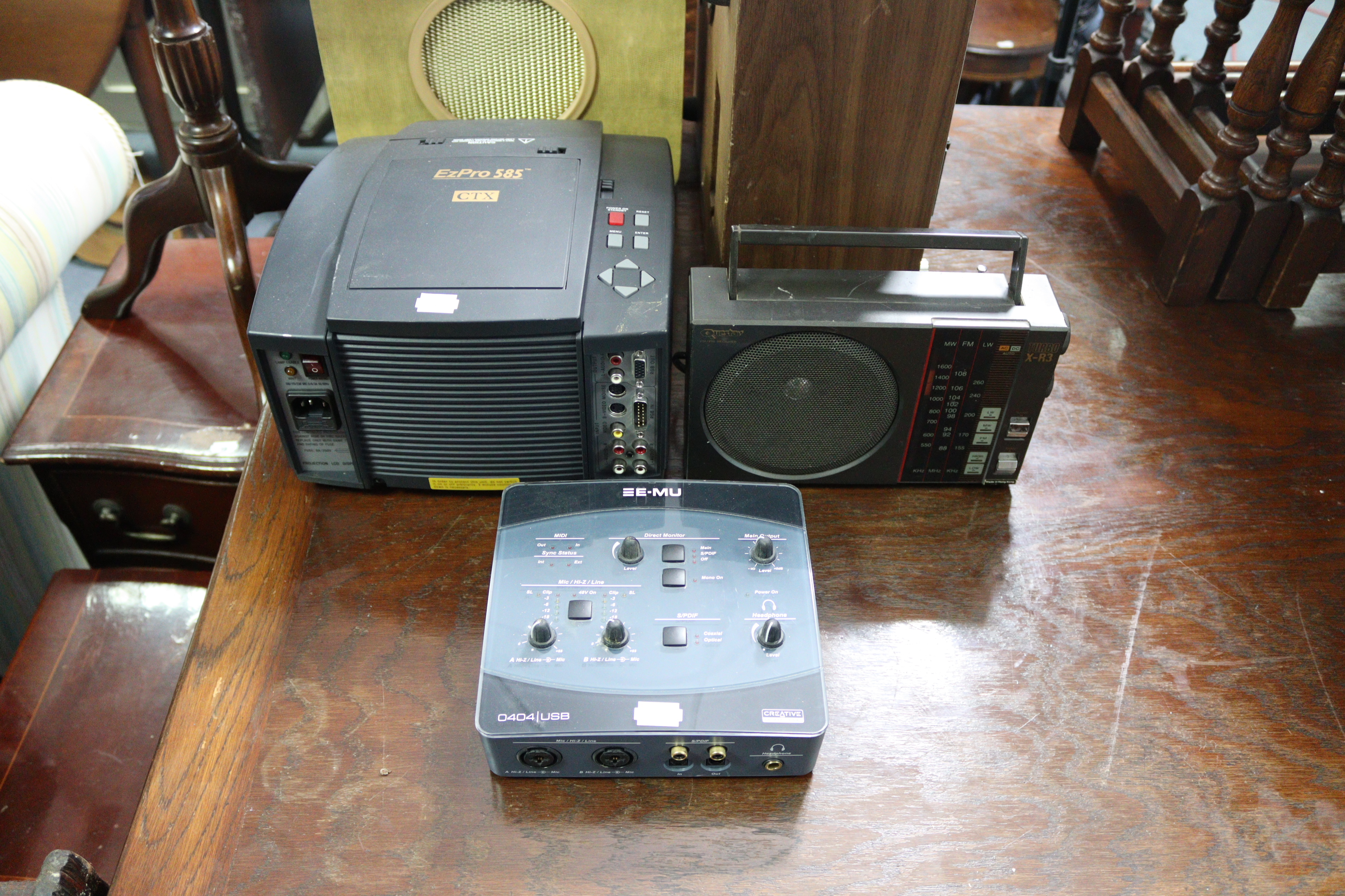 An Ever Ready “Sky Queen” transistor radio; a reel-to-reel tape recorder; a portable radio, etc. - Image 3 of 3