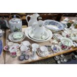 Various items of decorative china & pottery, part w.a.f.