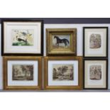 Various decorative pictures & picture frames including a pair of mezzotints after Claude Lorrain, a