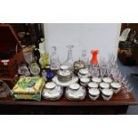 Various items of decorative china, glassware, etc., part w.a.f.