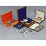 Various items of silver plated & stainless-steel cutlery, cased & uncased.