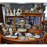 Various items of decorative china, pottery, & glassware, part w.a.f.