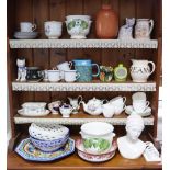 Various items of decorative china & pottery, part w.a.f.