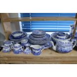 Fifty-seven items of Spode blue & white “Italian” pattern dinner, tea, coffee ware, etc., part w.a.