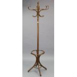 A bentwood hat & coat stand, 76½” high.