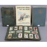 An album of mixed cigarette cards; together with three various books.