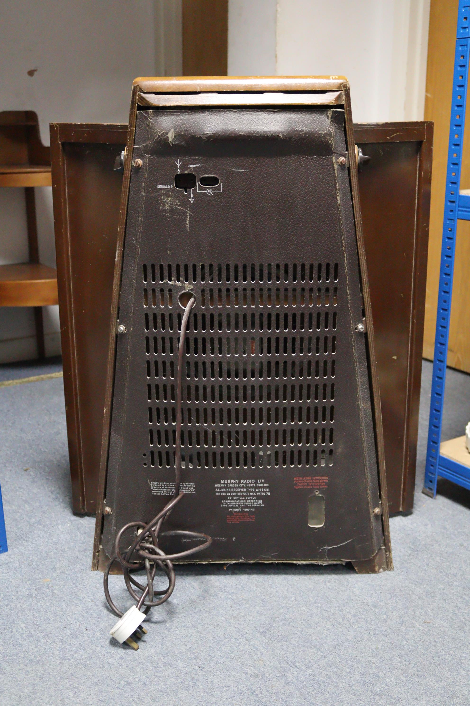 A Murphy floor-standing valve radio (Model No. 146), in walnut case, 25¾” wide x 32” high. - Image 2 of 3