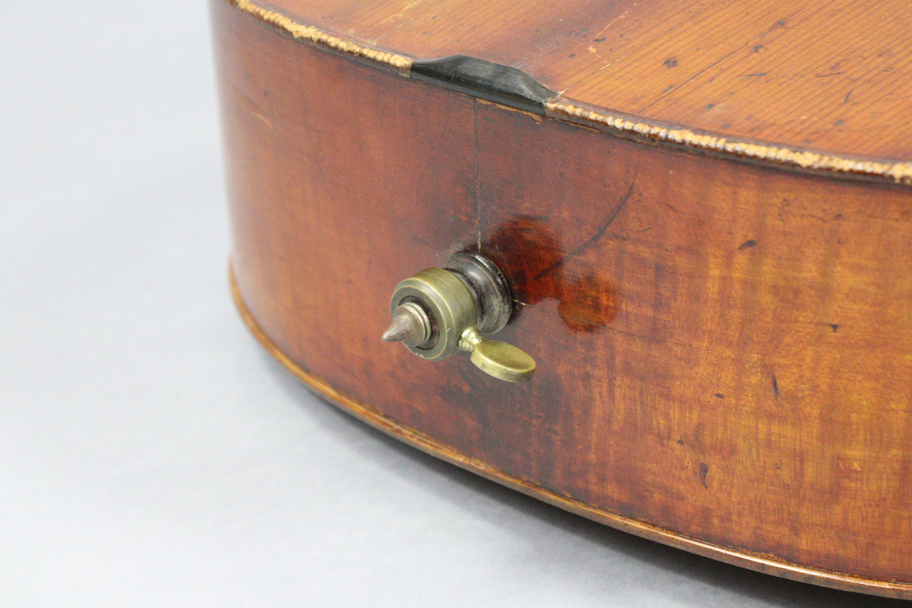 A mahogany cello (lacking strings), 49¾” tall, bears label “Made for Hart & Son, 28, Wardour St, Lo - Image 5 of 27