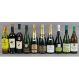 A bottle of Philippe Guidon Brut Champagne (750ml); a bottle of Cremant D’alsace Brut Hauller (