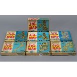 Seven Waddingtons shaped jig-map jig-saw puzzles, all boxed.