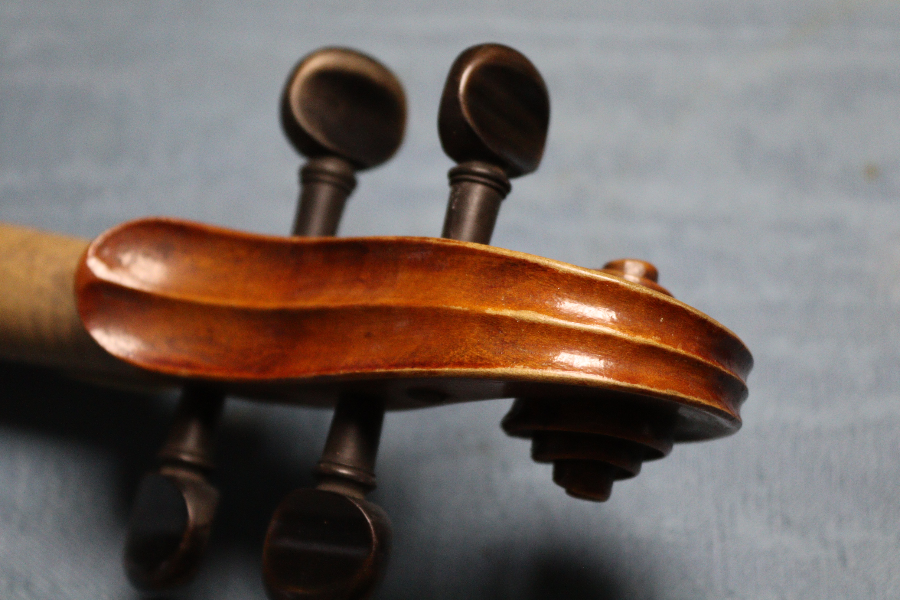 A violin & bow, (violin 23½” long - length of back 14"), with case. - Image 6 of 15