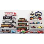 Approximately forty various scale models by Dinky, Majorette, & others, all unboxed.