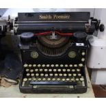 A vintage Smith Premier typewriter; & an Underwood typewriter.