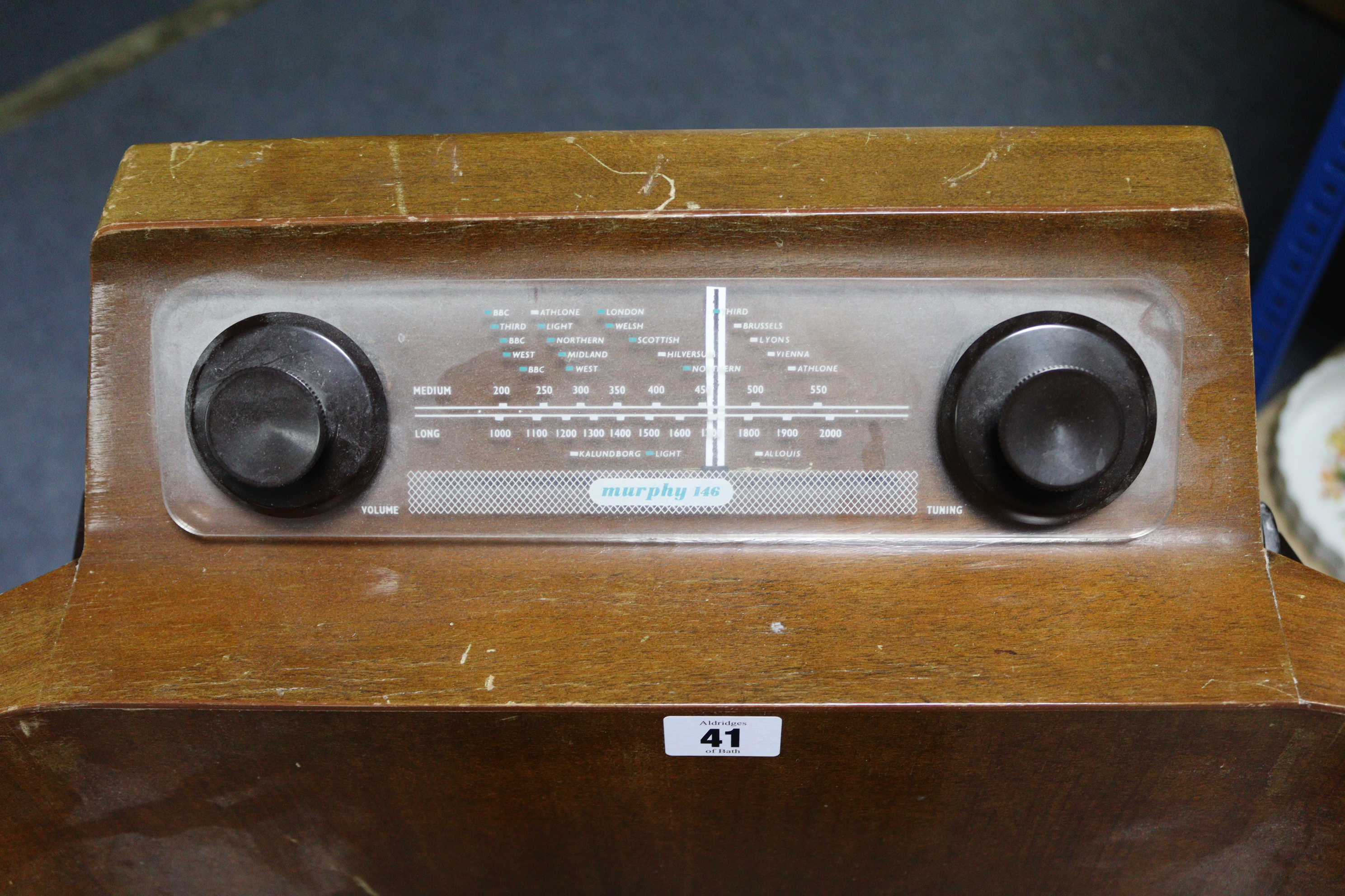 A Murphy floor-standing valve radio (Model No. 146), in walnut case, 25¾” wide x 32” high. - Image 3 of 3