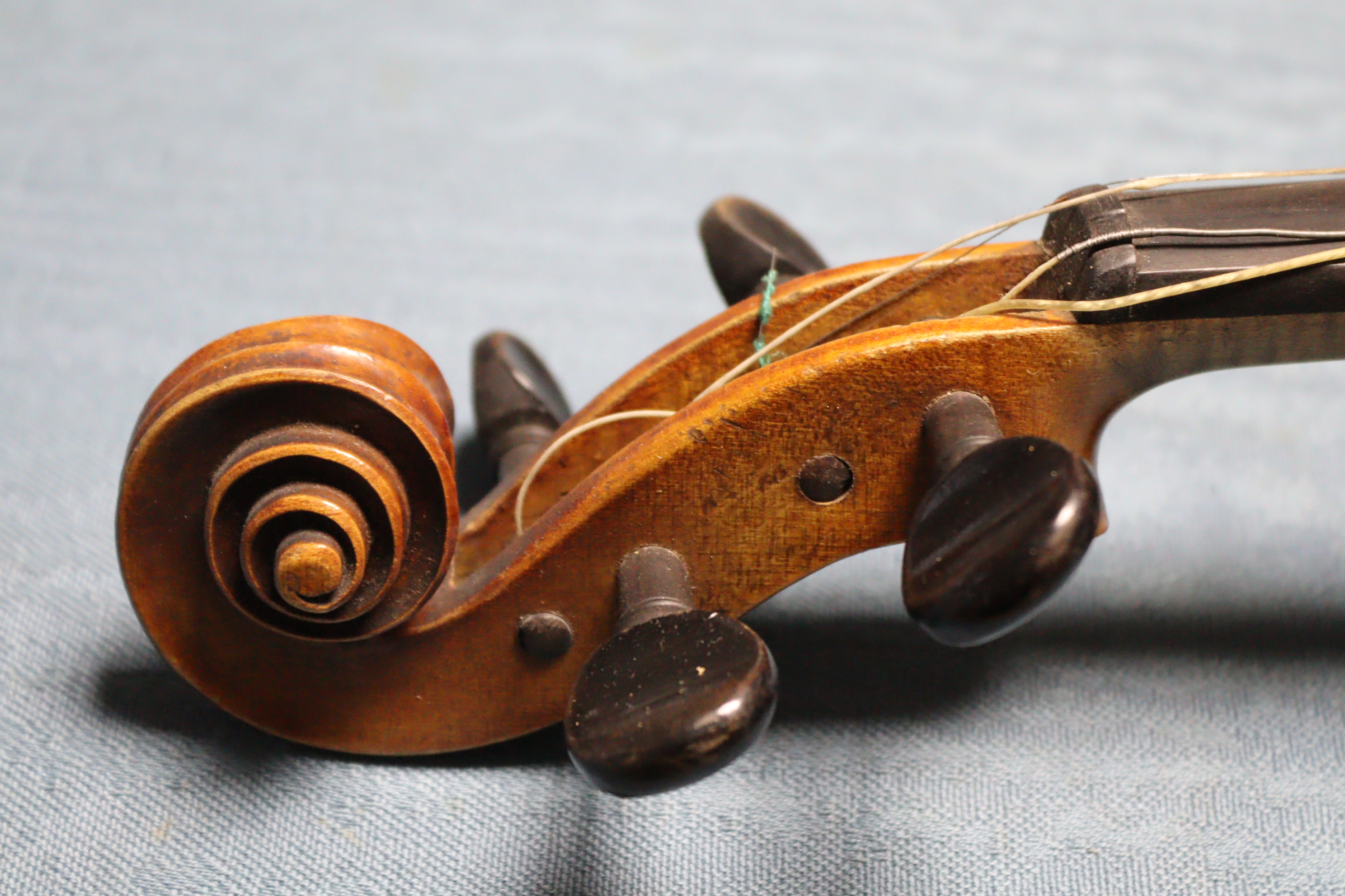 A violin & bow, (violin 23½” long - length of back 14"), with case. - Image 4 of 15