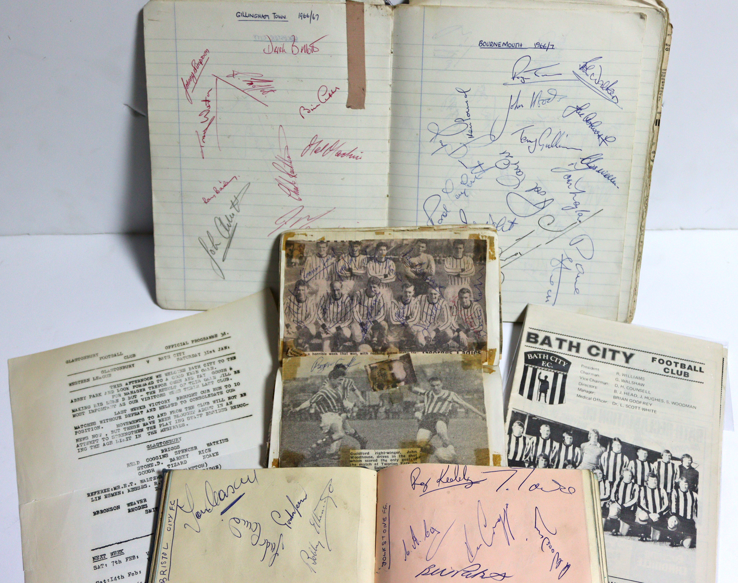 Three mid-20th century autograph albums including the signatures of numerous football players from