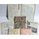 Three mid-20th century autograph albums including the signatures of numerous football players from