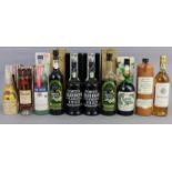 Two bottles of Barros port (75cl); together with fifteen various bottles of wine, etc. all with