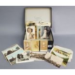 Approximately sixty various loose postcards & carte-de-visite portrait studies, early-mid 20th