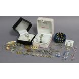 Two ladies’ wristwatches; & various items of costume jewellery.