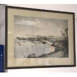 A large coloured print titled “TENBY, PEMBROKESHIRE”, 16” X 23”; together with nine various other