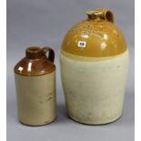 A Price of Bristol large stoneware flagon “Wilson & Compy, Bristol”, 18” high, w.a.f.; & another