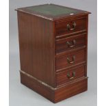 A reproduction mahogany two-drawer filing cabinet, 17” wide x 31” high.