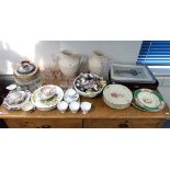 Various items of decorative china, glassware, etc., part w.a.f.