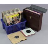 Approximately one hundred various records by Elvis Presley, Tom Jones, Acker Bilk, etc.