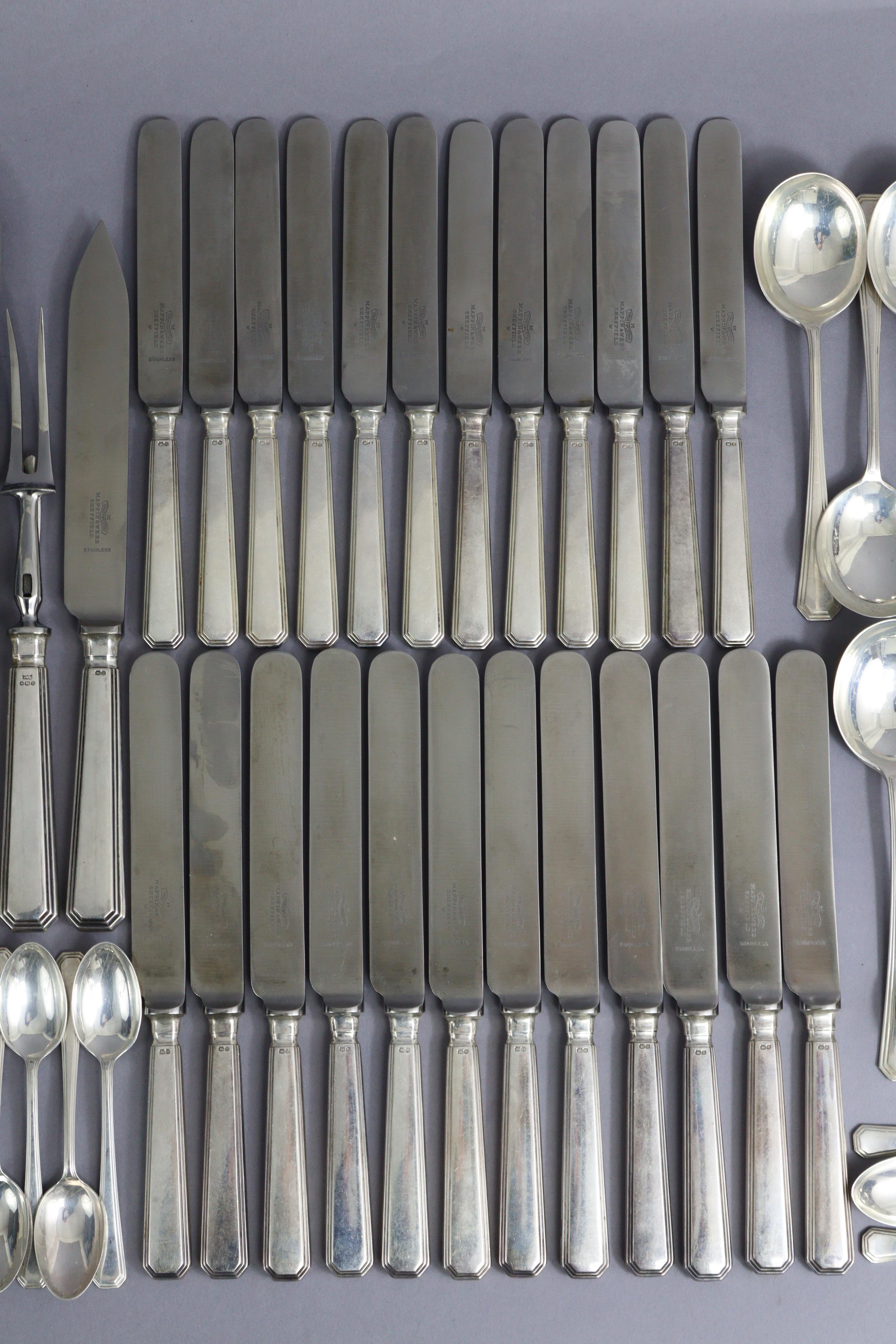 A SERVICE OF SILVER “BEVERLY” PATTERN FLATWARE, comprising: Twelve Table Forks; six Table Spoons; - Image 5 of 10