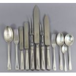 A SERVICE OF SILVER “BEVERLY” PATTERN FLATWARE, comprising: Twelve Table Forks; six Table Spoons;