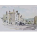 ENGLISH SCHOOL, 20th century. A view of Lansdown Road, Bath, looking towards Belvedere. Unsigned: