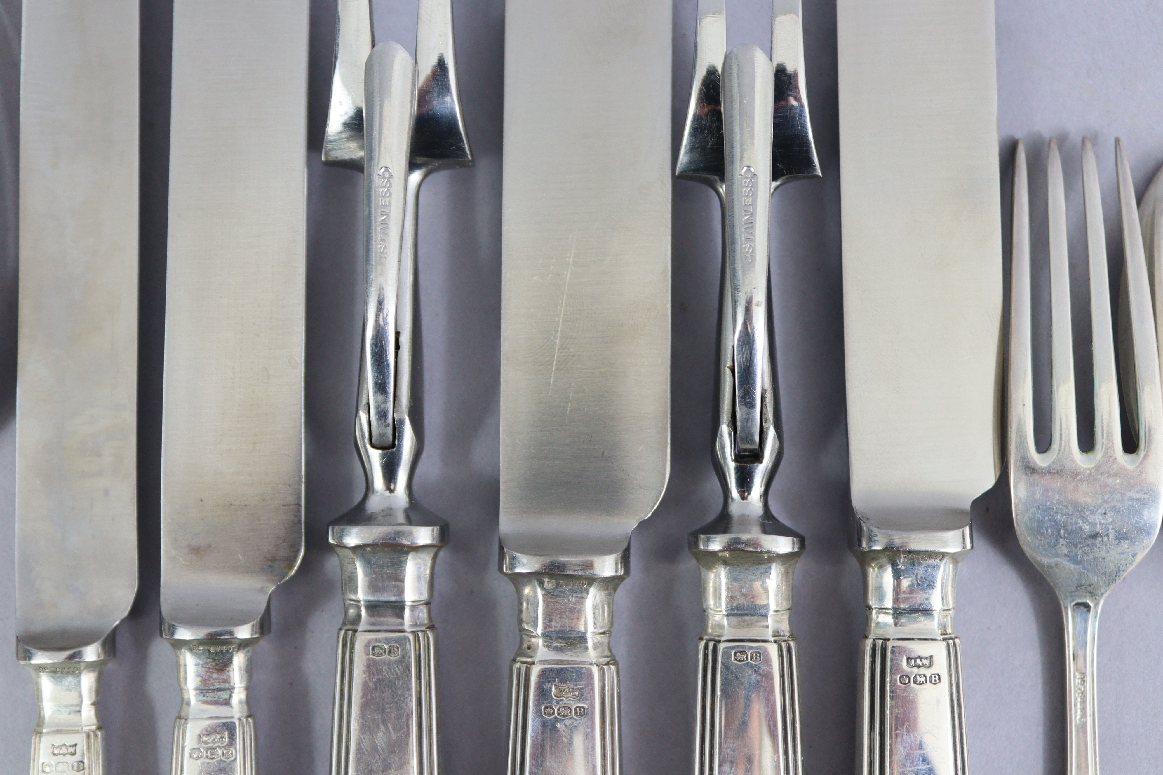 A SERVICE OF SILVER “BEVERLY” PATTERN FLATWARE, comprising: Twelve Table Forks; six Table Spoons; - Image 8 of 10