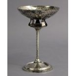 An Arts & Crafts silver-plated chalice by Frank Finley Clarkson of Northallerton, with all-over