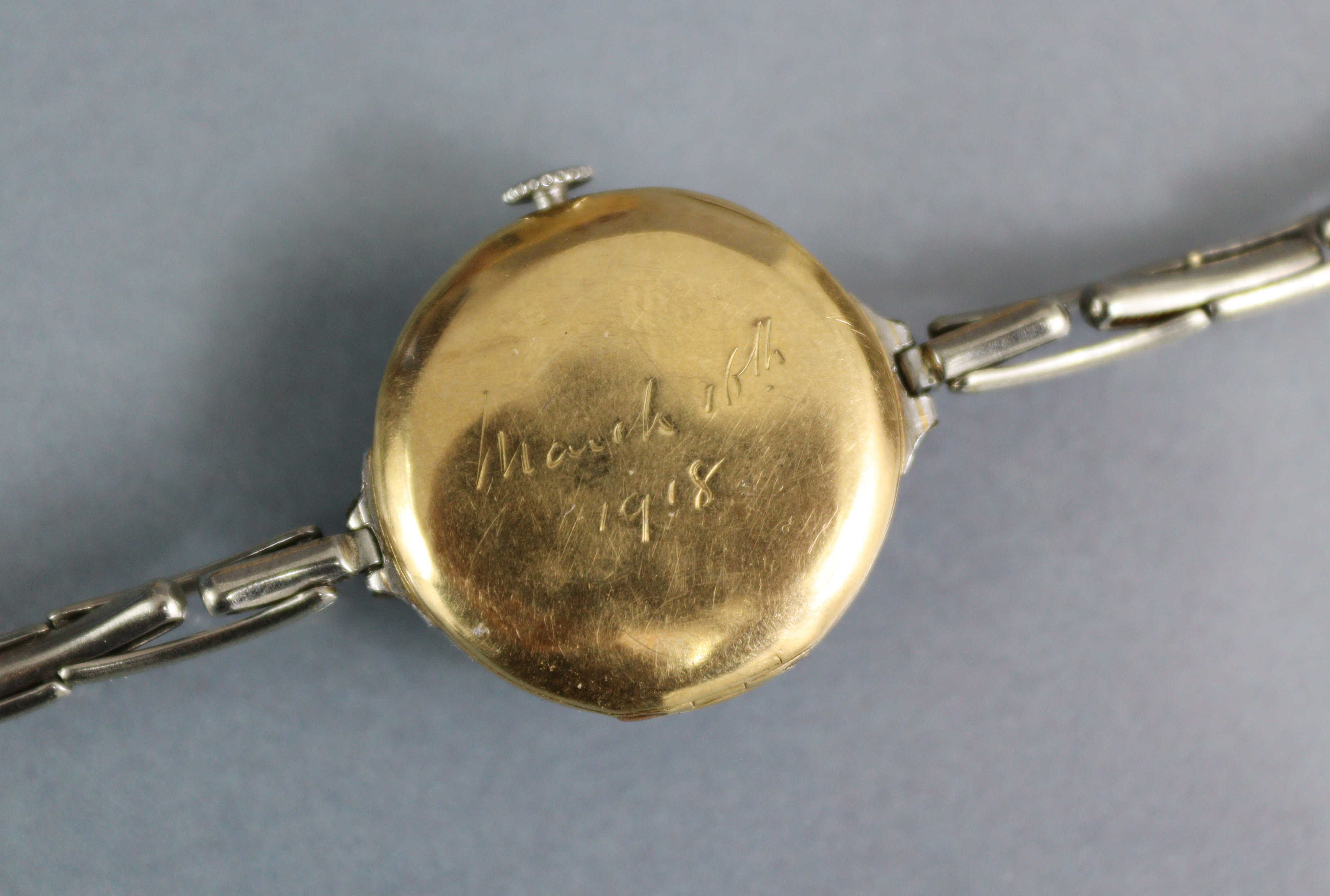 An early 20th century ladies’ wristwatch, the small silvered circular dial with black roman - Image 2 of 4