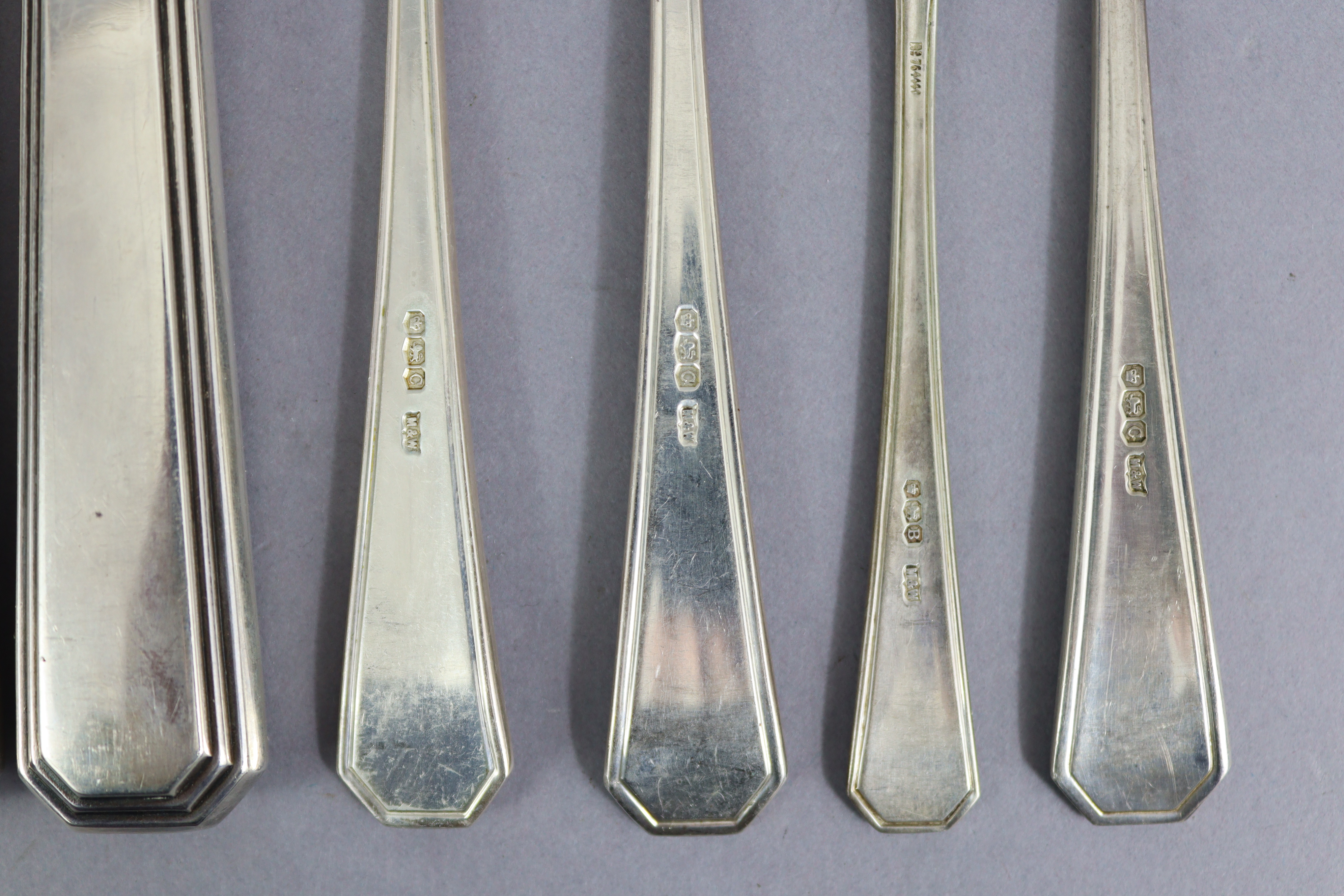 A SERVICE OF SILVER “BEVERLY” PATTERN FLATWARE, comprising: Twelve Table Forks; six Table Spoons; - Image 9 of 10